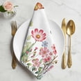 thumbnail image 2 of Pink Flowers Cloth Napkins, Spring Floral Butterfly Elegant Pastoral Washable and Reusable Dinner Napkins Set of 2, Table Napkin for Kitchen Party Birthday Wedding Hotel Housewarming 20"x20", 2 of 9