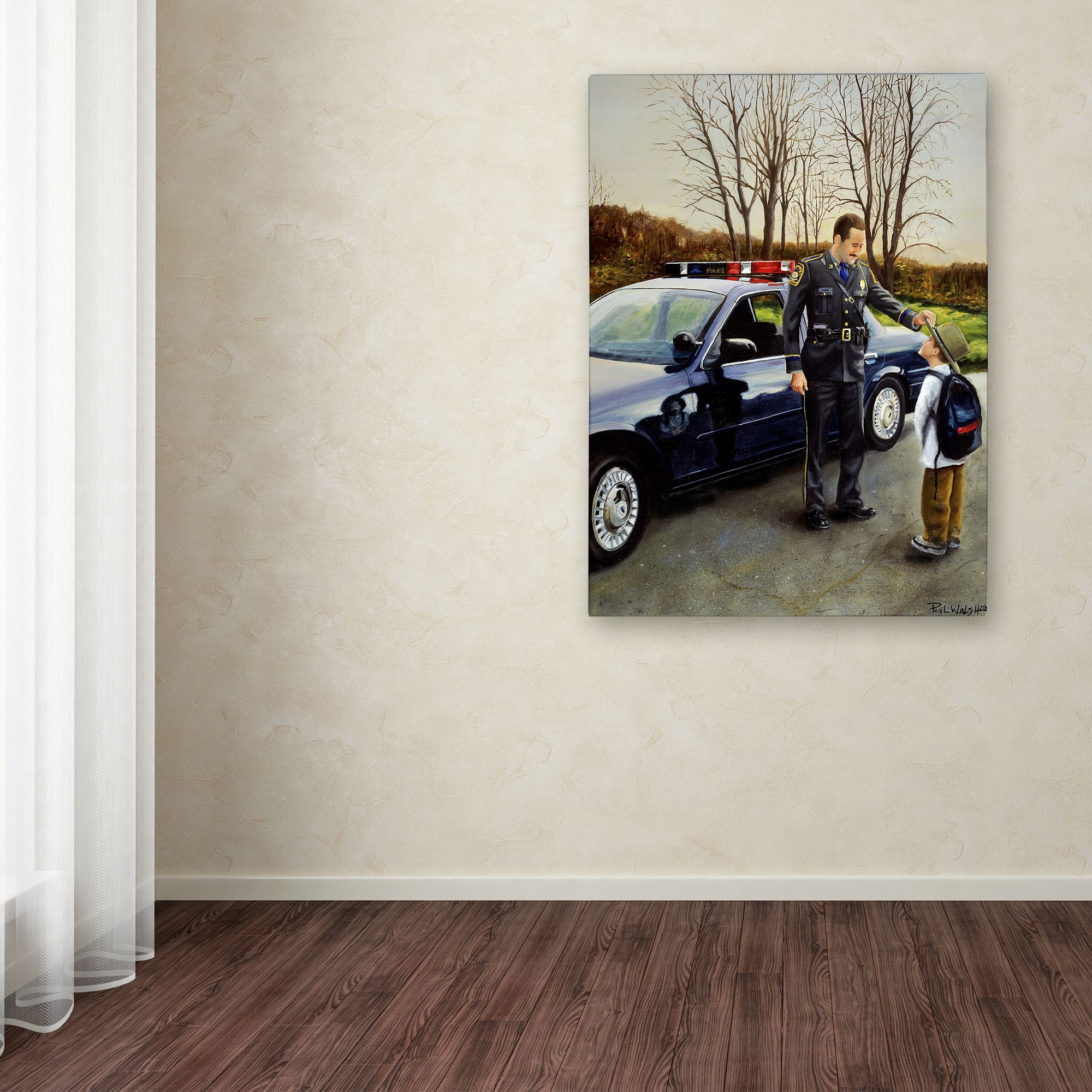 Trademark Fine Art 'Police' Canvas Art by Paul Walsh