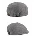 thumbnail image 5 of Hats Acrylic Fiber Newsboy Cap For Men Classic Vintage Cabbie Elastic Flat Beret Cap Hat, 5 of 7