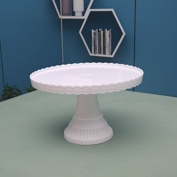 Mictong plastic base cake stand, cupcake tower dessert table display set, suitable for parties, weddings, outdoor picnics, white, 1 piece