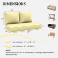 thumbnail image 3 of Snubbull Outdoor 46" x 26" x 5" Loveseat Cushion Set, Water repellent, Fade Resistant, Cushion Set for Couch, Bench, and Swing, LIght Yellow, 3 of 6