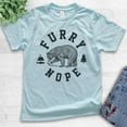 thumbnail image 2 of Kids Furry Nope Bear Shirt, Youth Kids Boy Girl T-Shirt, Bear Shirt, Outdoors Shirt, Camping Shirt, Animal Shirt, Light Blue, Large, 2 of 4