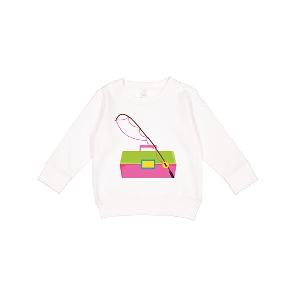 Inktastic Fishing Tackle Girls Toddler Sweatshirt