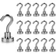 thumbnail image 1 of Magnetic Hooks 16pcs 18lbs Magnet Hooks Neodymium Magnets With Hooks For Kitchen Garage Gift, 1 of 4