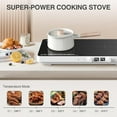 thumbnail image 5 of VBGK Double Induction Cooktop,110v 2 Burners Electric Cooktop, Portable Induction Stove Countertop Burner 60Hz,with Removable Grill Griddle Pan Non-stick, Induction Burner., 5 of 7