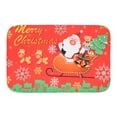thumbnail image 1 of Alfombrilla navideña de franela de Papá Noel para cocina, baño, decoración del hogar, 1 of 10