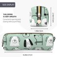 thumbnail image 3 of Easygdp Puppy para Estuche de Lápices de Cuero, Estuche de Papelería de Cuero, Estuche de Gran Capacidad con Cremallera, 3 of 7