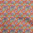 thumbnail image 1 of oneOone Viscose Chiffon Orange Fabric Cat Sewing Craft Projects Fabric Prints By Yard 42 Inch Wide, 1 of 5