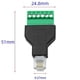 thumbnail image 4 of 5 Pcs RJ12 Male to 6 Pins Screw Terminal Block Adapter for Cat3 Handset Cable Extension, RJ12 6P6C M, 4 of 5