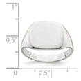 thumbnail image 5 of 925 Sterling Silver 11x14mm Solid Back Signet Ring Size 8, 5 of 6