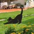 thumbnail image 4 of Estaca de metal para gato Zulema estatua de jardín para gato decoración de patio y jardín de césped Estilo C, 4 of 6