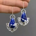 thumbnail image 2 of QQTDFG Turquoise 925 Silver Vintage Women Ear Hook Earrings Wedding Dangle Drop Jewelry-#4, 2 of 3
