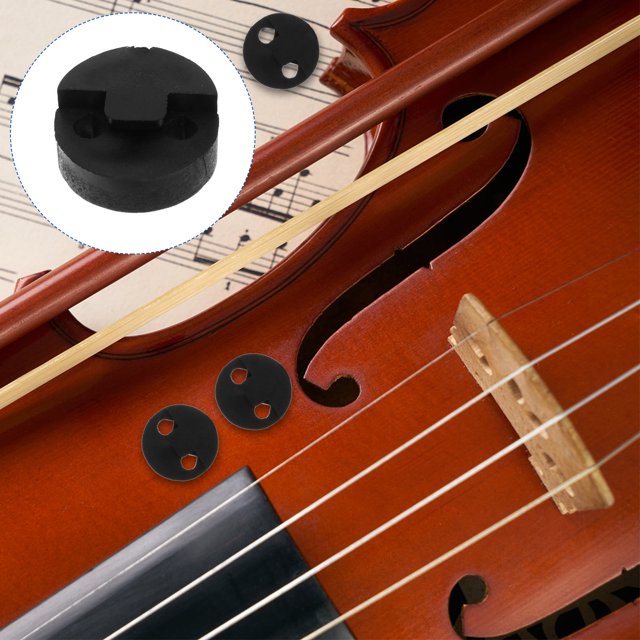Luxshiny 3Pcs Black Violin Practice Mutes Rubber Material for Quiet Practice and Scratch Protection