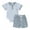 Blue, variant on Hirigin Newborn Baby Boy Girl Clothes Set Ribbed Short Sleeve Striped Romper Top and Shorts 3 6 9 12 18 Months Casual Summer Outfits