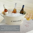 thumbnail image 5 of Twine Cheers Galvanized Tub for Drinks, Beer, Wine, Champagne, Ice, Outdoor, 5 of 9