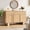 Light Oak, variant on 47" Farmhouse Sideboard Buffet - 3 Drawers Storage Cabinet with Adjustable Shelves, Dark Oak