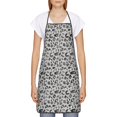 thumbnail image 2 of Naloa 1Pack Adjustable Bib Apron Waterdrop Resistant Cooking Kitchen Aprons for Women Men Chef, Wild Animal Leopard Print Print, 2 of 8