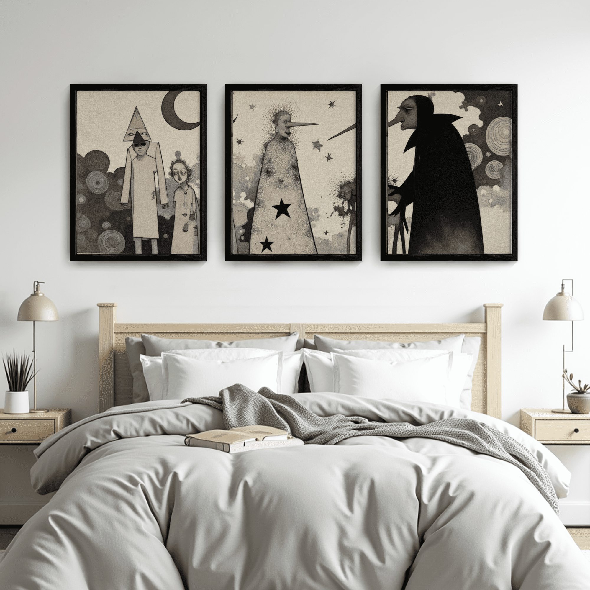 MAYEERTY Modern Abstract Wall Art Painting, Living Room Decor, Black MDF Frame, 7.87"x9.84"