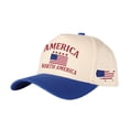 thumbnail image 6 of Vintage USA Flag Map Embroidered Baseball Cap, America North America Patriotic Adjustable Hat, Streetwear Cap for Men Women, Embroidered Color Block Trucker Hat Unisex Adjustable Cotton, 6 of 9