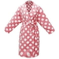 thumbnail image 2 of Simplicity Girl's Printed Fleece Sleep Robe Bathrobe (Size 3-15), Pink Dot,M, 2 of 2