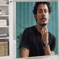 thumbnail image 5 of Johnny Depp 4 Pcs Bathroom Shower Curtain Set with Rugs(Bath Mat,U Shape Mat, Toilet Lid Cover Mat) Bathroom Accessory Sets, 5 of 8