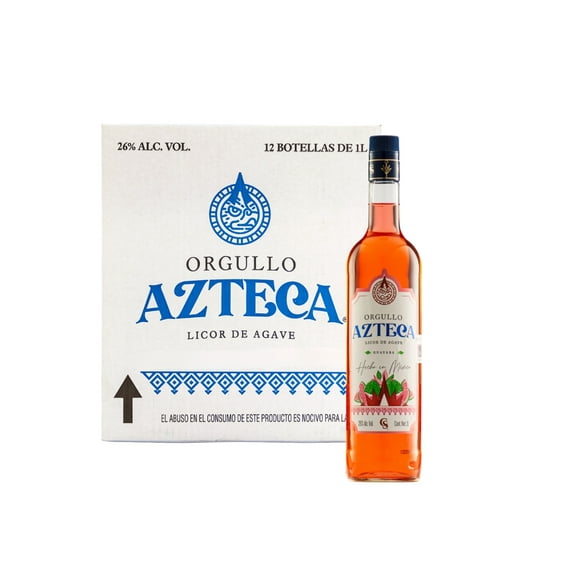 Caja Licor De Agave Orgullo Azteca Guayaba 1000 Ml Orgullo Azteca Licor de Agave