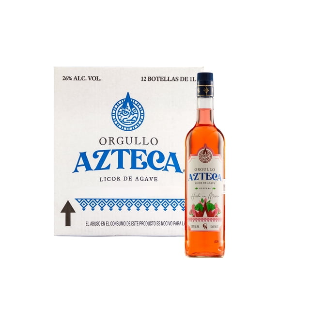 Caja Licor De Agave Orgullo Azteca Guayaba 1000 Ml Orgullo Azteca Licor de Agave