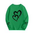 thumbnail image 3 of Cethrio Girls Long Sleeve Tops, Spring Pullover Crew Neck Casual Graphic Tees Green Size 3-4 T, 3 of 5
