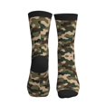thumbnail image 2 of Women's Men's Green Army Camouflage Colorful Novelty Pattern Crew Athletic Socks, 2 of 7