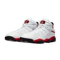 thumbnail image 3 of Air Jordan 6 Rings 322992-126 Men's White & University Red Sneaker Shoes NR1229 (8.5), 3 of 9