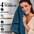 thumbnail image 5 of RIVERSIDE Bath Towel 4 Pack 30x60 Soft Cotton Quick Drying Large Towels for Bathroom - Dark Blue, 5 of 9