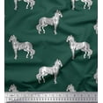 thumbnail image 1 of Soimoi Silk Fabric Horse Block Decor Fabric Printed Yard 42 Inch Wide, 1 of 3