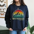 thumbnail image 4 of EcoLoom Vintage Waymaker Promise Keeper Miracle Worker Christian Long Sleeve Unisex Midweight Crewneck Sweatshirt, 4 of 4