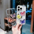 thumbnail image 4 of Compatible iPhone 13 Pro Max Butterfly Case, Flexible Cute 3D Butterfly Soft TPU Glitter Clear Women Girls Shockproof Protect Cover Case for iPhone 13 Pro Max 6.7", 4 of 6