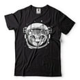 thumbnail image 2 of Mens Astronaut Cat T-shirt Astronaut Helmet Shirt Astronaut Gifts Funny Cat Shirt Cute Shirts (3X-Large Grey), 2 of 6