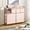 Pink, variant on Luku 39" Fabric Drawer Dresser, Modern Dresser with Charging Station, Chest of Drawers with 9 Drawers and Shelf, Tv Stand for Bedroom, Living Room, Hallway