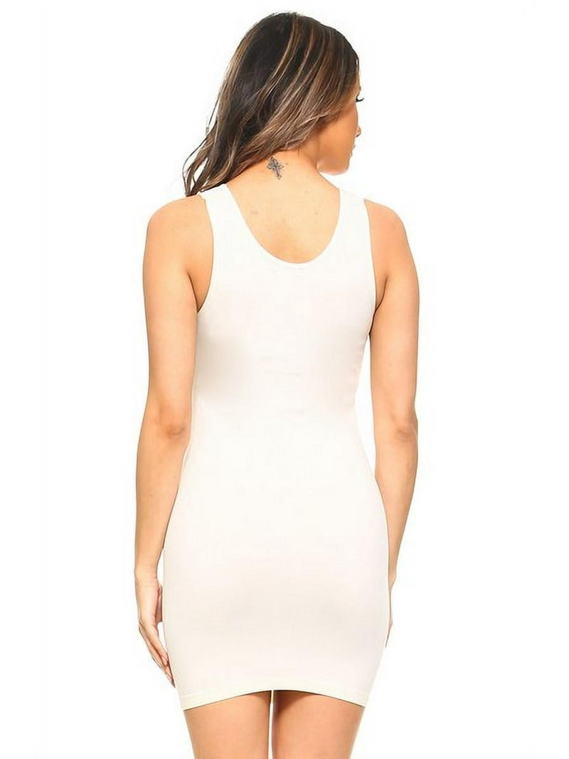 ワンピース Layered String Shirring Sleeveless Mini Dress Ivory Clearance 2024 SMihono Trendy Womens Sleeveless Square Neck