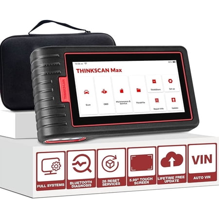 UPC: 0850022568039 | THINKCAR Car Diagnostic Scan Tool for All Vehicles All System OBD2 Scanner with 28 Maintenance Functions  AutoVIN/IMMO/EPB/BMS/SAS/ABS Bleeding/TPMS Sevices – THINKSCAN MAX