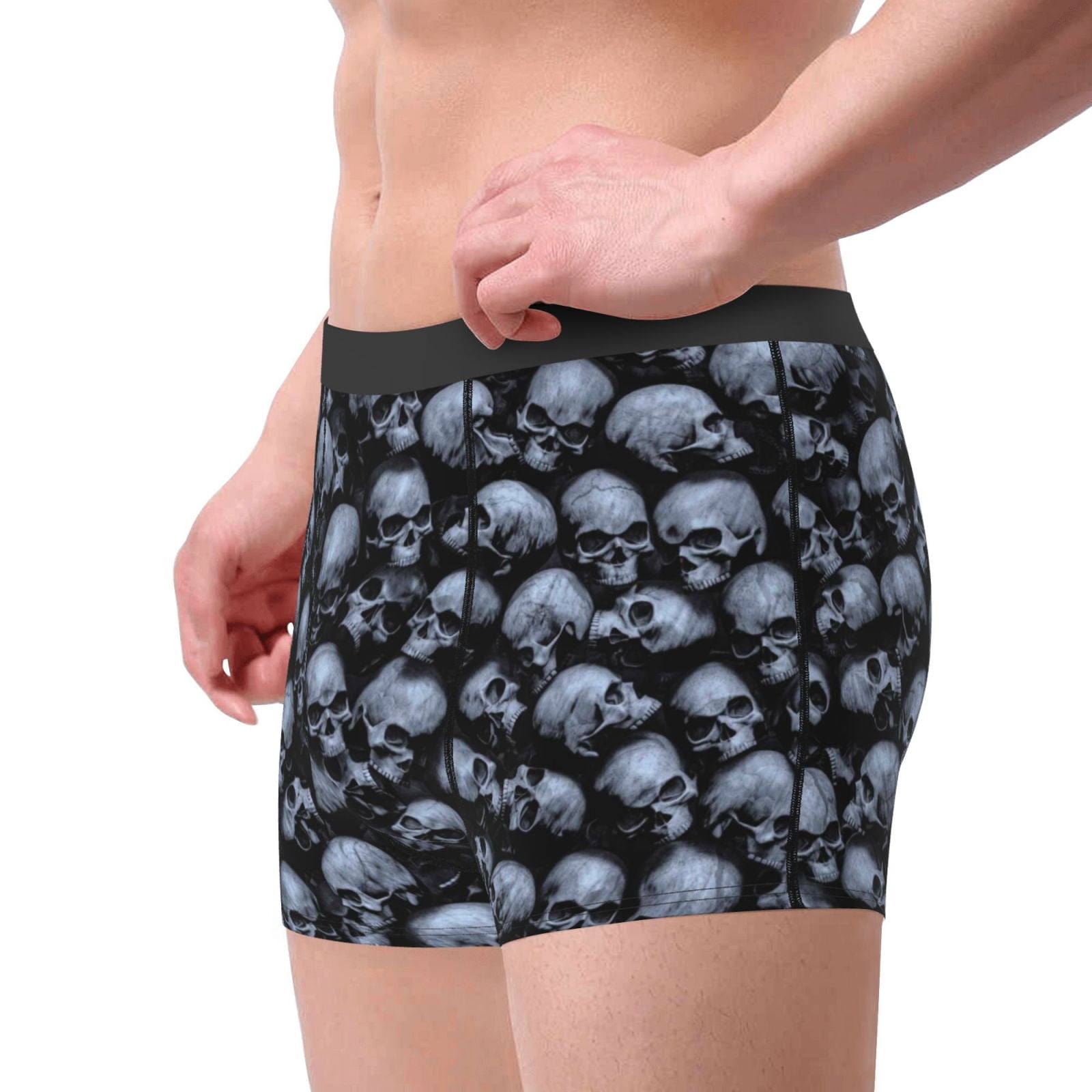 Disketp Gothic Skull Men'S Boxer Briefs,Soft And Breathable Cotton