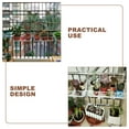 thumbnail image 6 of WASHWEPE Balcony Flowerpot Stand Made of Iron with Square Shape for Plant Lovers 2Set 12.6x5.9x4.9in, 6 of 8