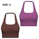 thumbnail image 2 of Dinheiro 2 sujetadores deportivos para mujer, espalda abierta, camisetas de entrenamiento, correas anchas, yoga, gimnasio, fitness, sujetador sin mangas, morado+marrón, 4,, 2 of 8