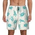 thumbnail image 2 of Goofa Turtle Printed Men's Swim Trunks Board Shorts Quick Dry Mens Swimming Trunks with Compression Liner,Breathable Fit Hawaii Beach Shorts-3X-Large, 2 of 9