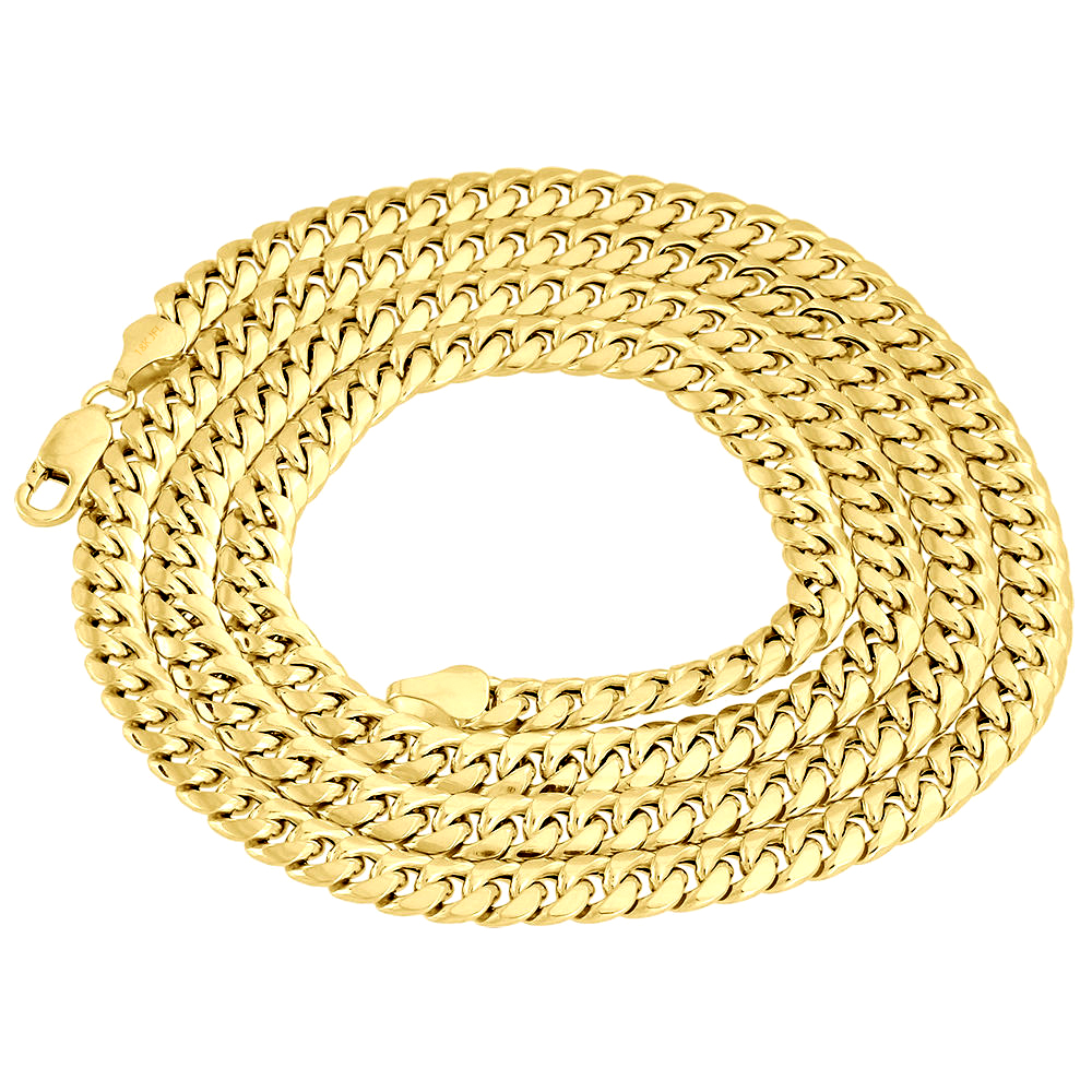 18k gold cuban link chain 6mm Clearance