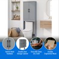 thumbnail image 4 of Mainstays Ardent Over-the-Toilet Bathroom Storage Cabinet, Gray, 4 of 18