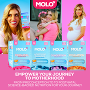Molo Prenatal Multi-Vitamin Drink Mix with CoQ10 & DHA, Sweet Orange, 30 pack
