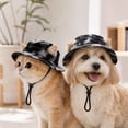 thumbnail image 6 of Pet Sun Hat with Ear Holes and Adjustable Strap for Cats and Dogs, Breathable for Outdoor Walks and Beach, 6 of 7