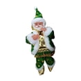 thumbnail image 1 of Papá Noel trepador, adorno navideño musical para el , decoración navideña creativa, Papá Noel eléctrico con cuerda para la pared del hogar, regal Verde, 1 of 8