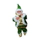 thumbnail image 1 of Papá Noel trepador con adorno musical para árbol de Navidad con cuentas. Sube y baja. Verde, 1 of 9