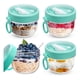 thumbnail image 1 of 4 Pcs Overnight Oats Container with Lids and Spoons,20Oz Overnight Oats Jars Airtight Yogurt Container for Milk, Fruit, 1 of 5