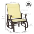 thumbnail image 3 of Outsunny Outdoor Glider Chair, Patio Glider with Steel Frame, Beige, 3 of 10